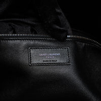 Saint Laurent Black Velvet Rhinestone Envelope Clutch