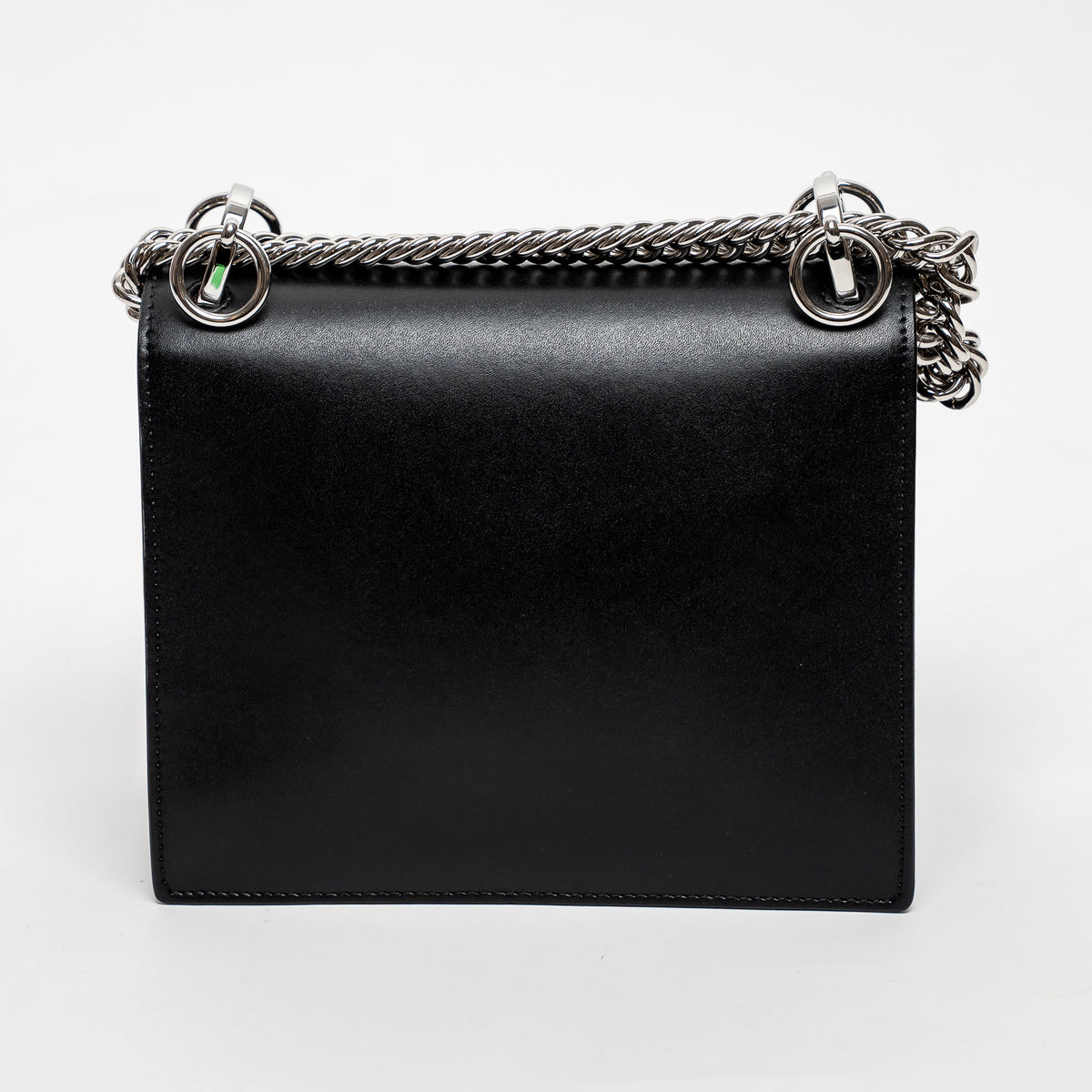 Fendi Black Calfskin Leather Kan Monster Chain Bag