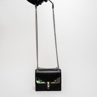 Fendi Black Calfskin Leather Kan Monster Chain Bag