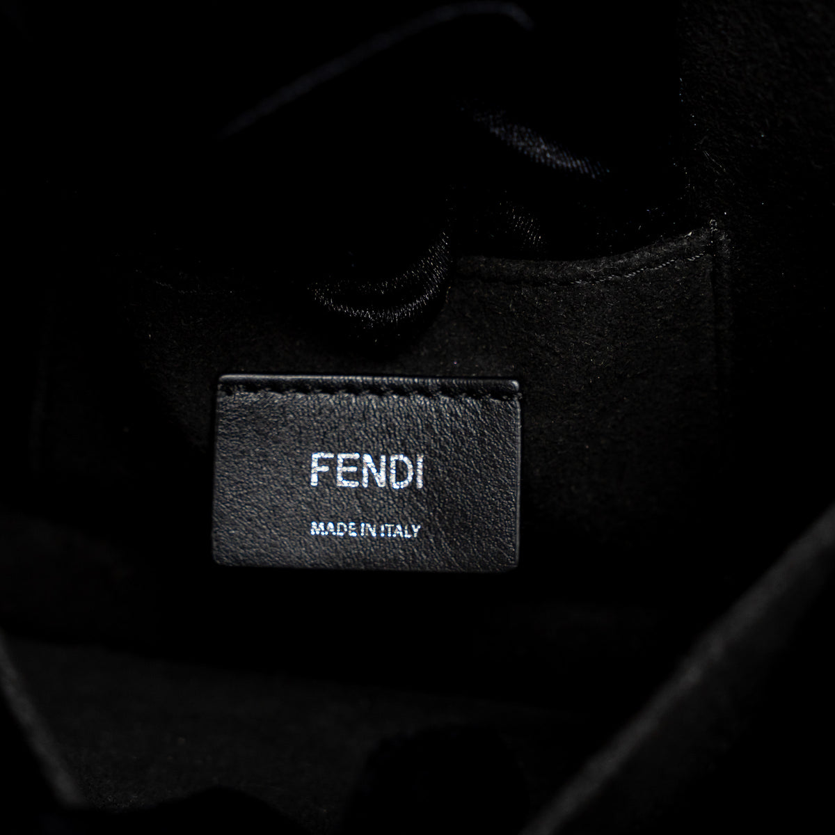 Fendi Black Calfskin Leather Kan Monster Chain Bag