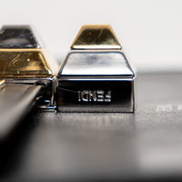 Fendi Black Calfskin Leather Kan Monster Chain Bag