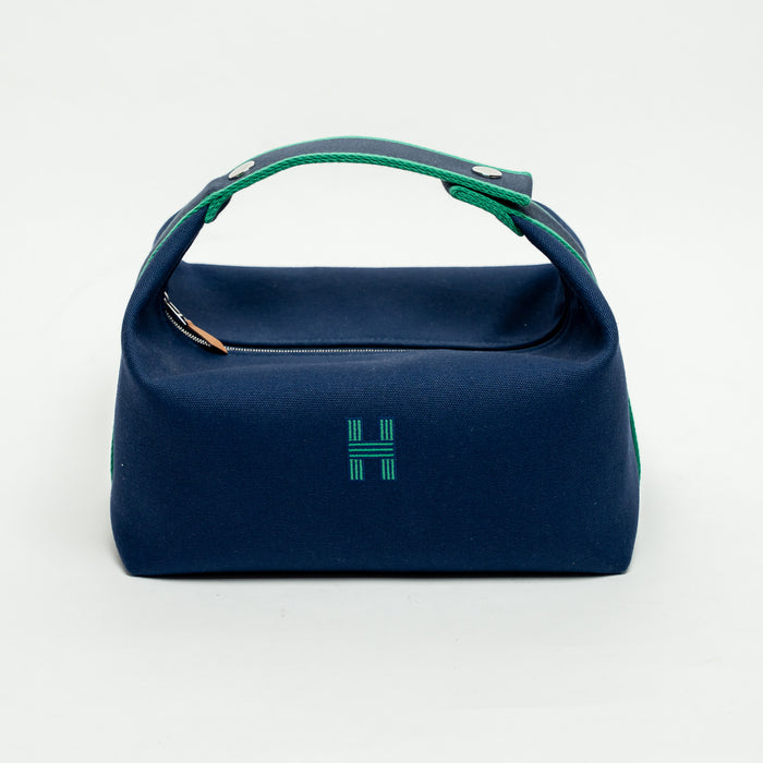 Hermes Blue Wool Large Bride-A-Brac Handbag