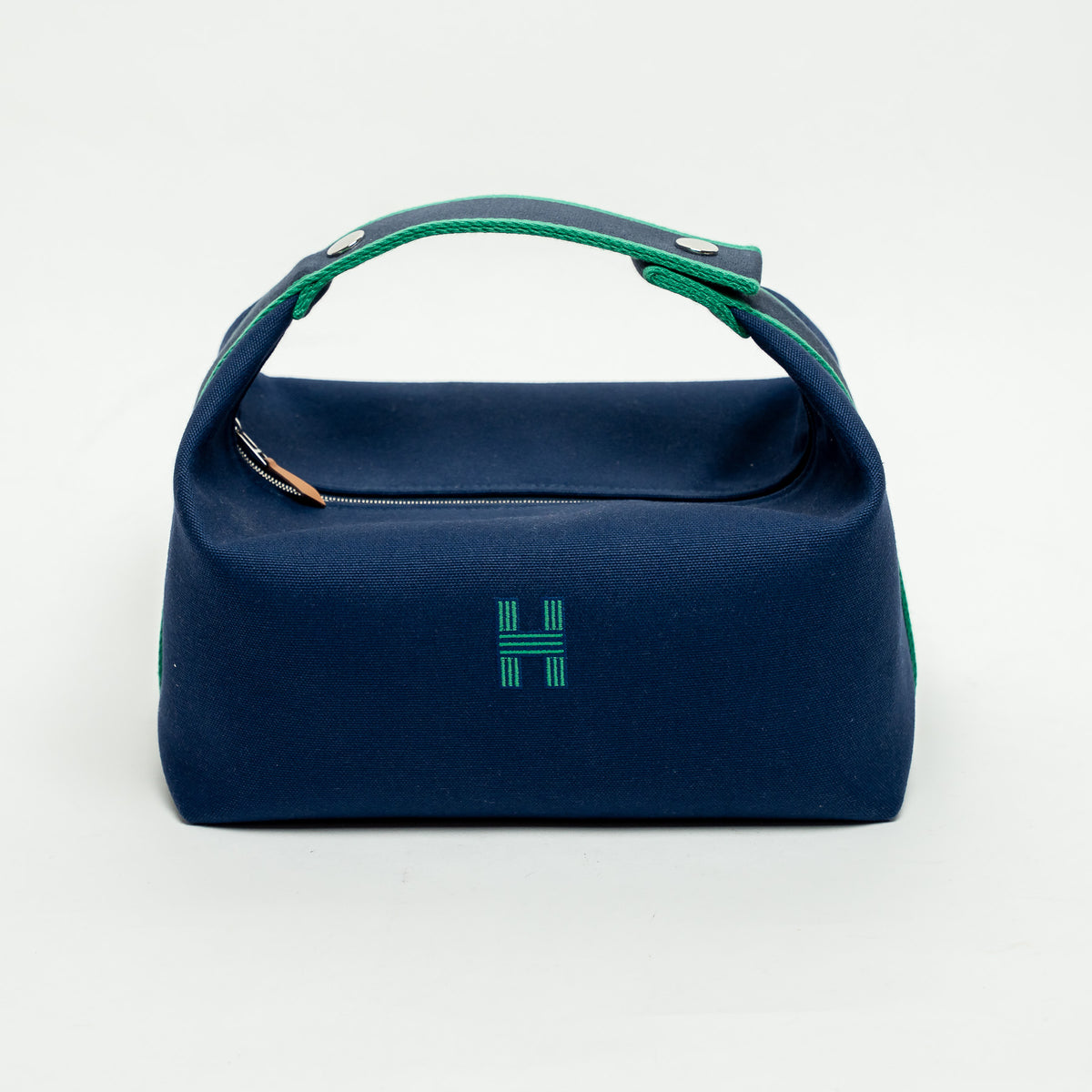 Hermes Blue Wool Large Bride-A-Brac Handbag