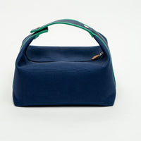 Hermes Blue Wool Large Bride-A-Brac Handbag