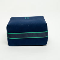 Hermes Blue Wool Large Bride-A-Brac Handbag