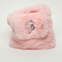 Blumaine Pink Faux Fur Handbag