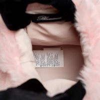 Blumaine Pink Faux Fur Handbag
