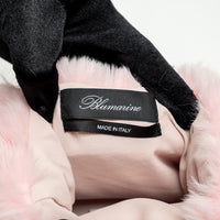 Blumaine Pink Faux Fur Handbag