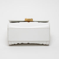 Balmain White Quilted Lambskin Leather 1945 Shoulder Bag