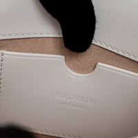 Balmain White Quilted Lambskin Leather 1945 Shoulder Bag