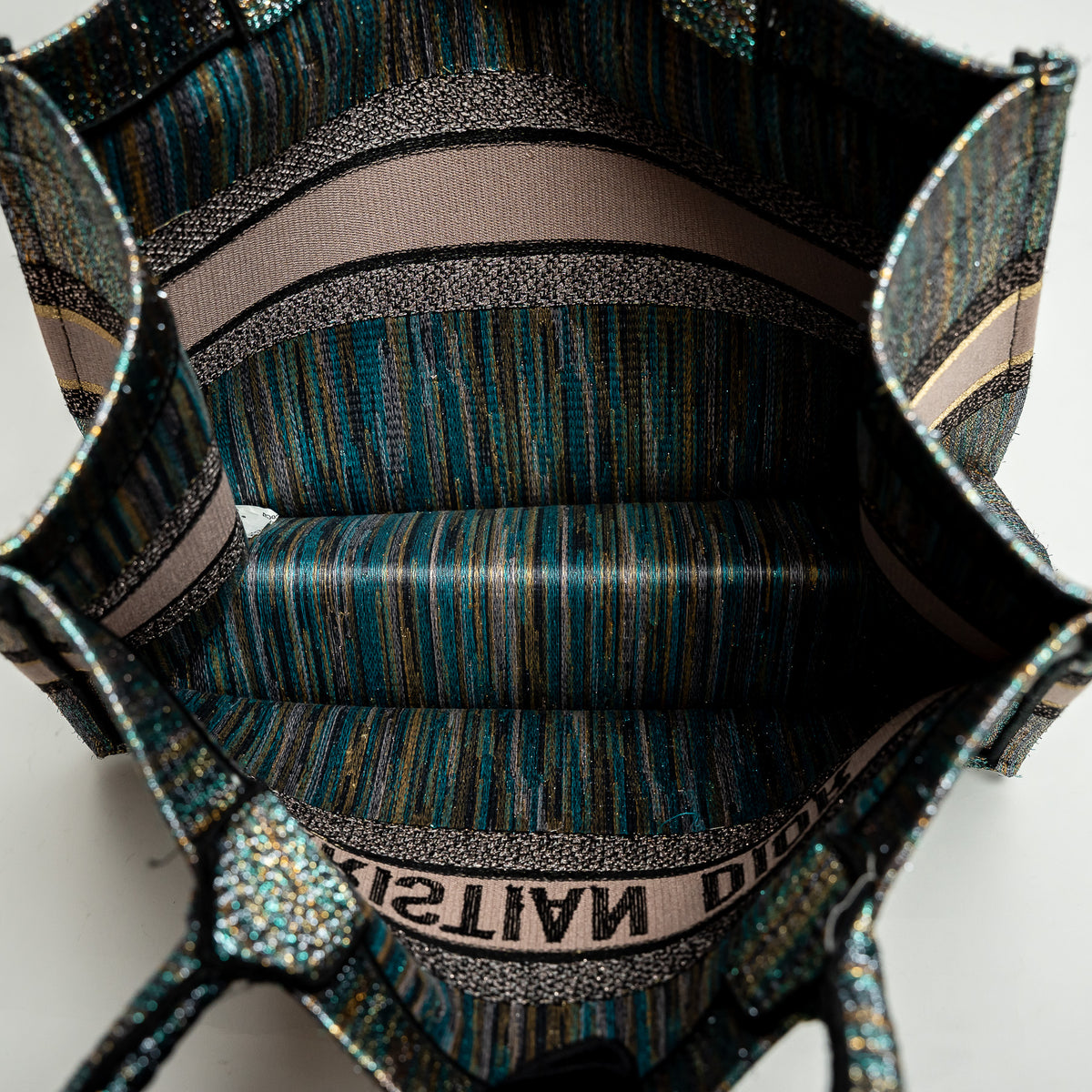 Dior Metallic Multicolour Lurex Medium Book Tote