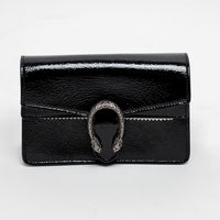 Gucci Black Patent Leather Mini Dionysus Crossbody Bag