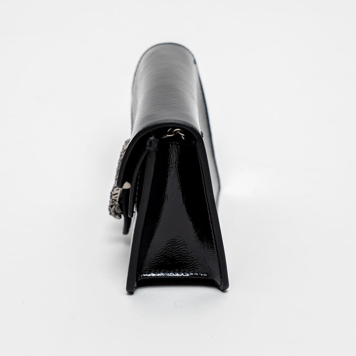 Gucci Black Patent Leather Mini Dionysus Crossbody Bag
