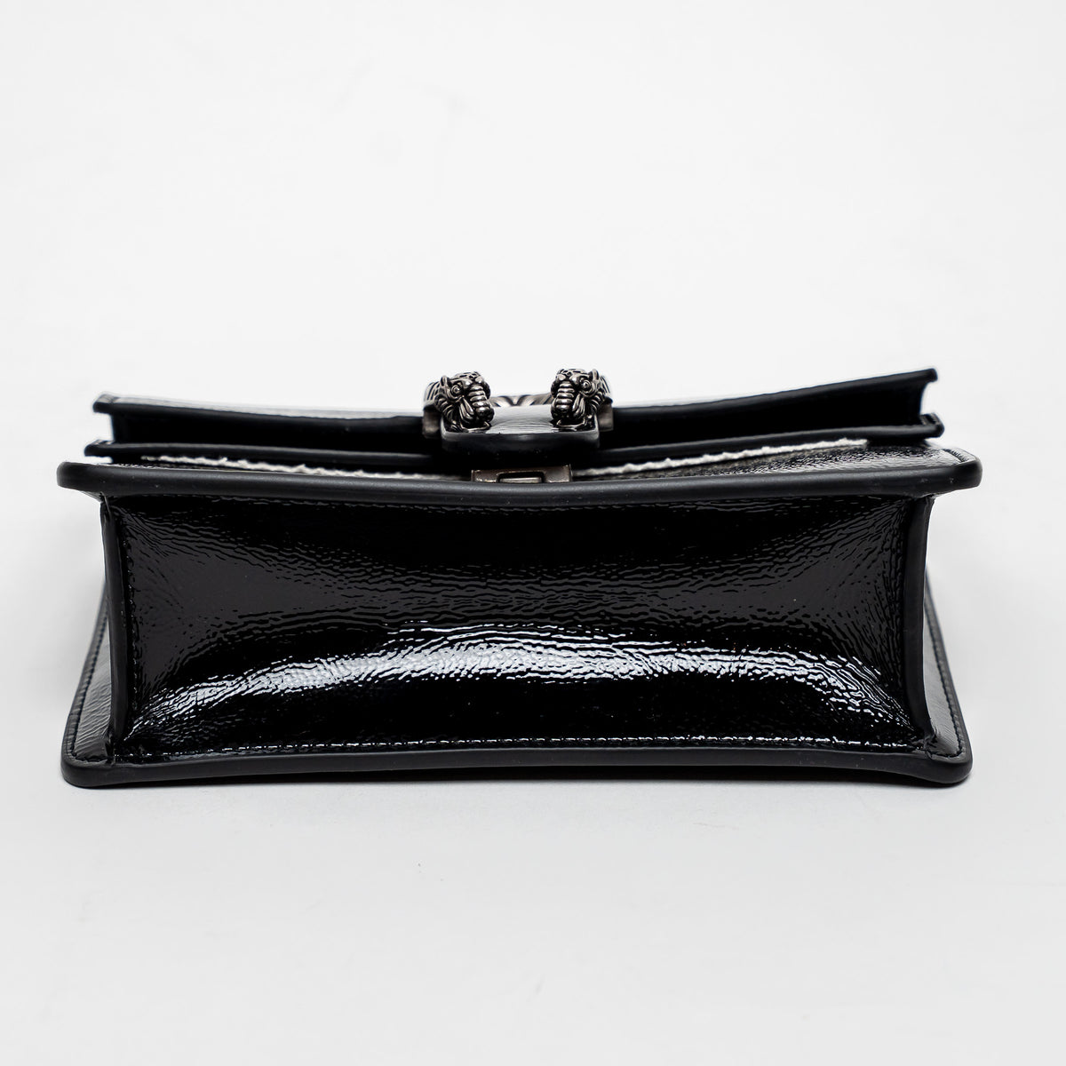 Gucci Black Patent Leather Mini Dionysus Crossbody Bag
