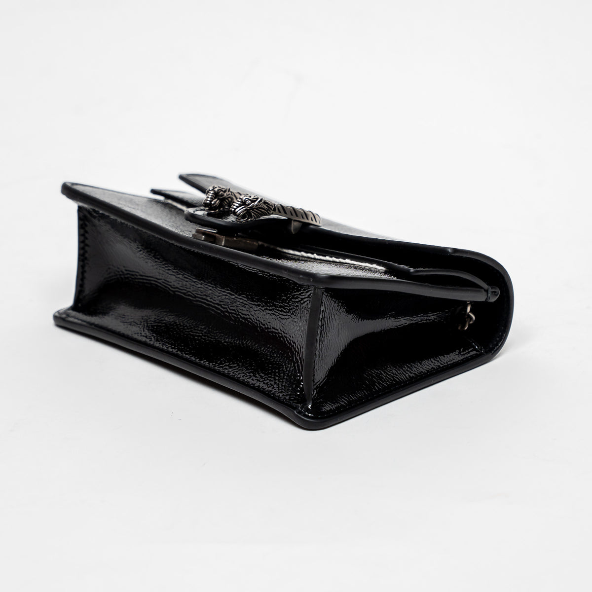 Gucci Black Patent Leather Mini Dionysus Crossbody Bag