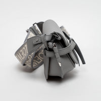 Loewe Grey Calfskin Leather Mini Gate Dual Leather Crossbody Bag