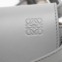 Loewe Grey Calfskin Leather Mini Gate Dual Leather Crossbody Bag
