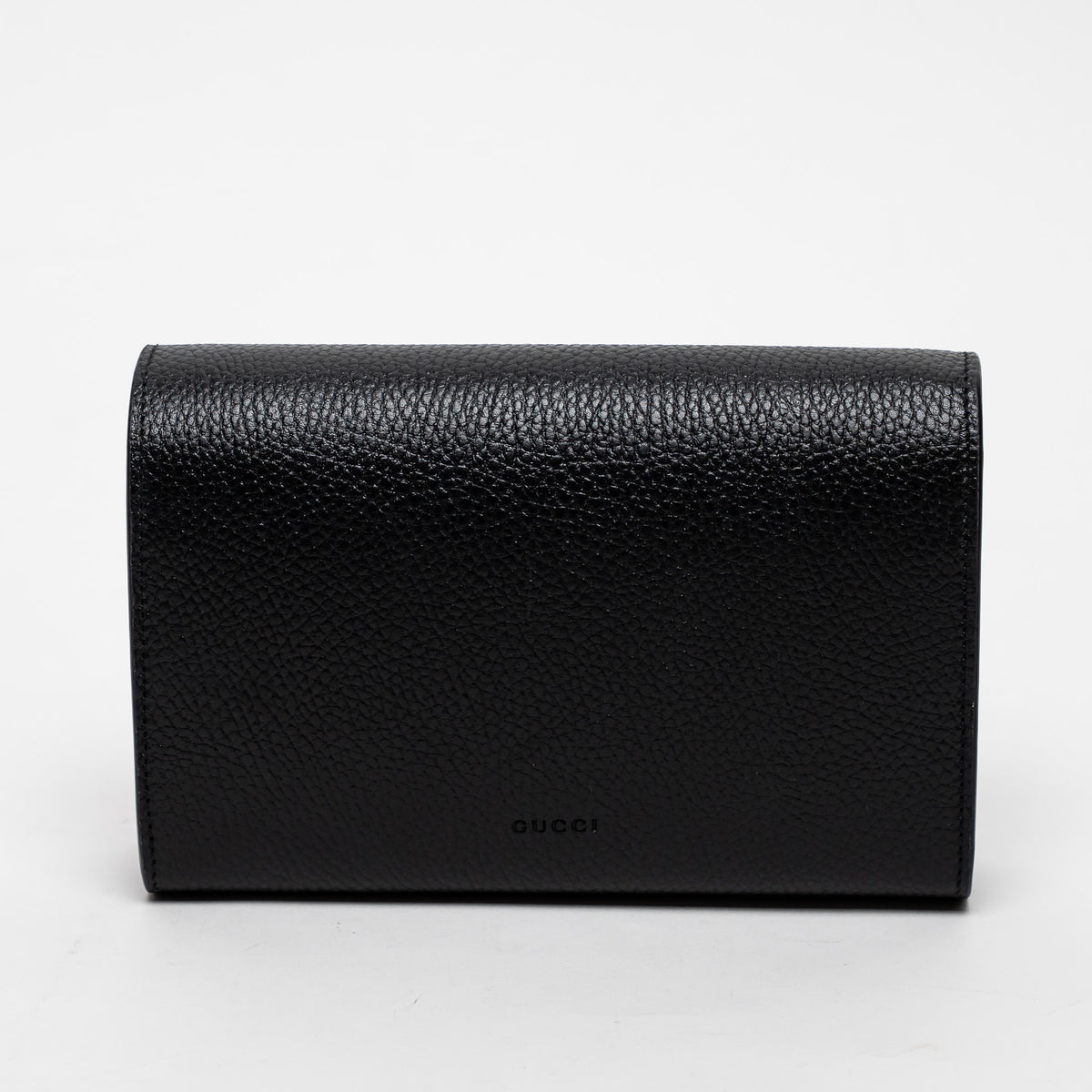 Gucci Black Grained Leather Dionysus Wallet on Chain