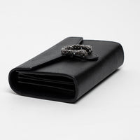 Gucci Black Grained Leather Dionysus Wallet on Chain