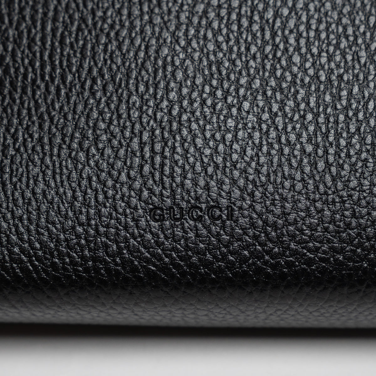 Gucci Black Grained Leather Dionysus Wallet on Chain