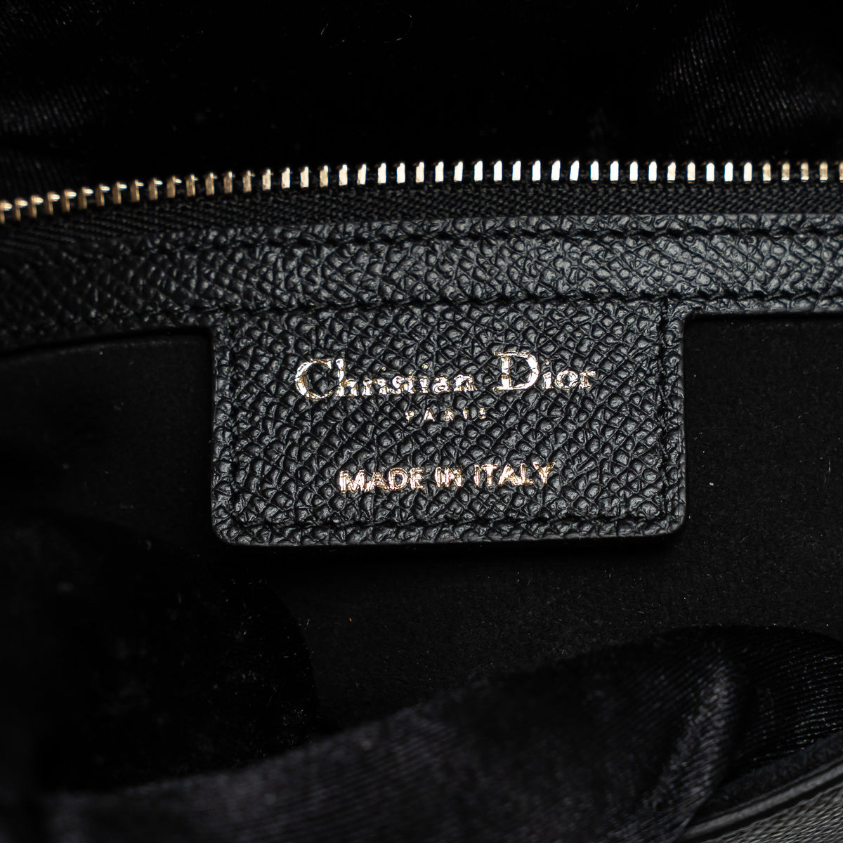 Dior Black Grained Calfskin Leather Classic Saddle Bag