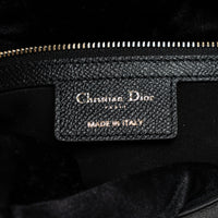 Dior Black Grained Calfskin Leather Classic Saddle Bag