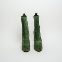 Christian Louboutin Green Suede Platform Boots Size 40