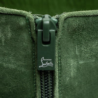 Christian Louboutin Green Suede Platform Boots Size 40