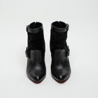 Christian Louboutin Black Suede and Leather Ankle Boot Size 39