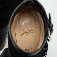 Christian Louboutin Black Suede and Leather Ankle Boot Size 39