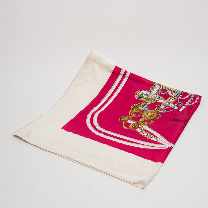 Hermes Pink Silk Scarf