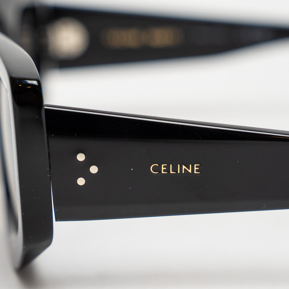 Celine Black Thick Cateye Frame Sunglasses