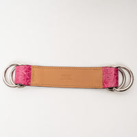 Hermes Pink Porosus Crocodile Romance Scarf Ring