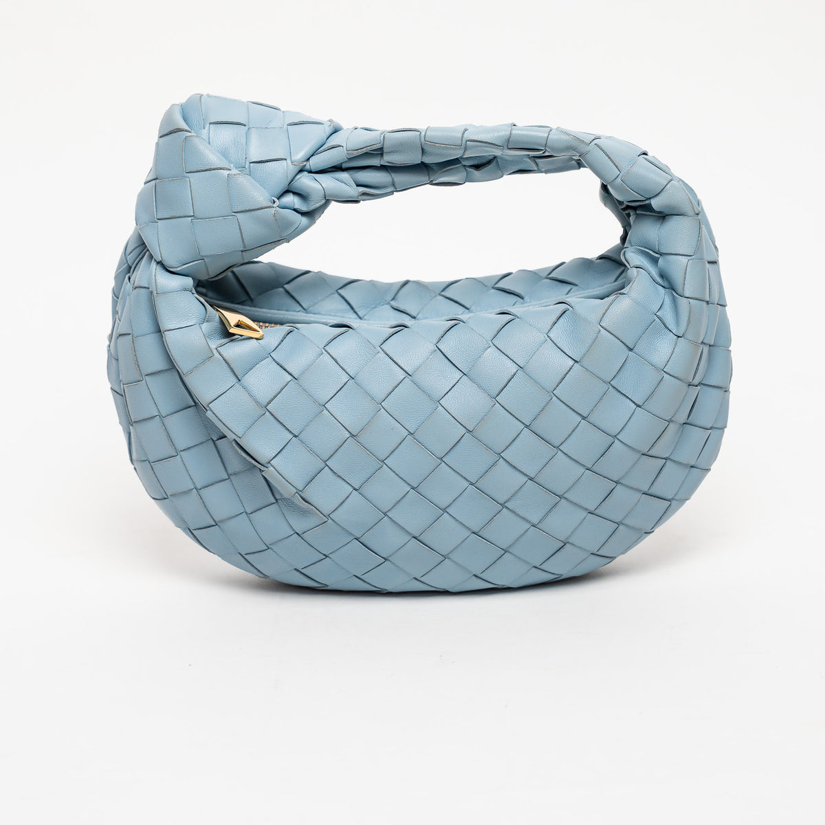 Bottega Veneta Sky Blue Intrecciato Leather Mini Jodie Bag