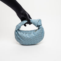 Bottega Veneta Sky Blue Intrecciato Leather Mini Jodie Bag
