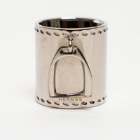 Hermes HERMES Palladium Stirrup Scarf Ring
