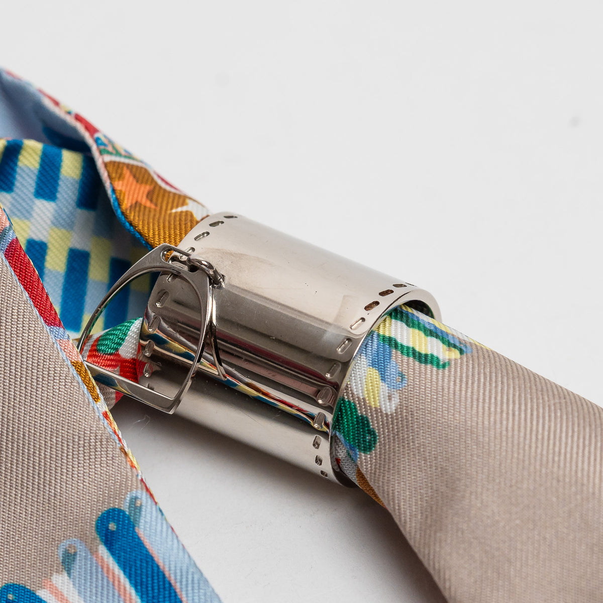 Hermes HERMES Palladium Stirrup Scarf Ring