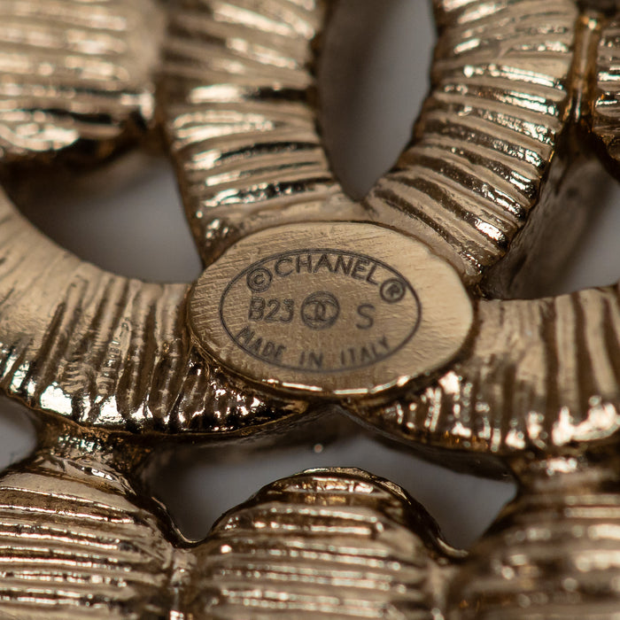 Pre-Loved Chanel™ Gold Tone Crystal Embellished Bracelet