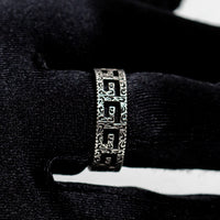 Gucci Sterling Silver Square G Ring Size 9