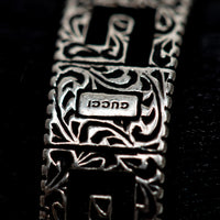 Gucci Sterling Silver Square G Ring Size 9