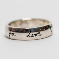 Gucci Sterling Silver Blind For Love Ring Size 6