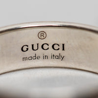 Gucci Sterling Silver Blind For Love Ring Size 6