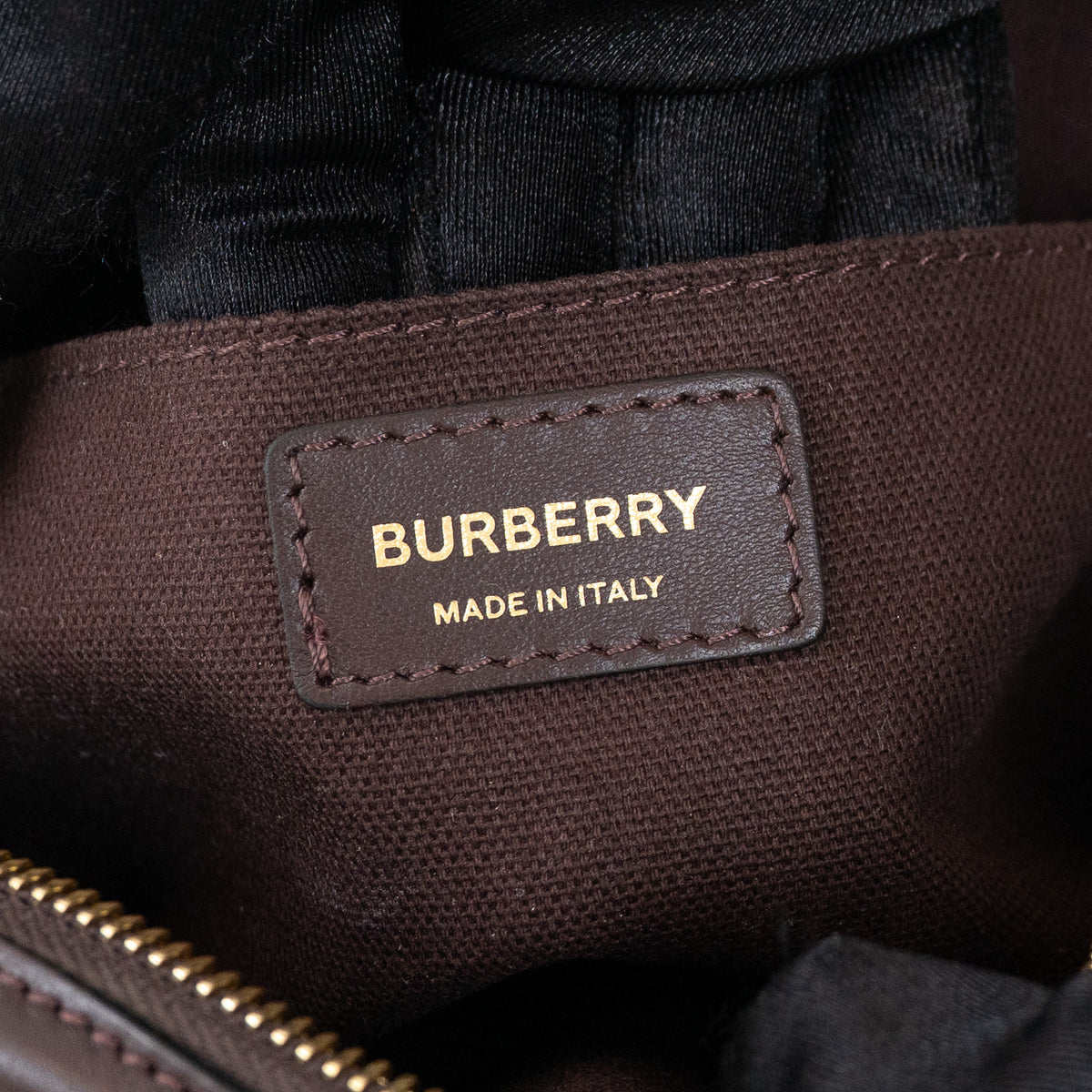 Burberry Brown Debossed Monogram Leather Crossbody Bag