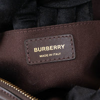 Burberry Brown Debossed Monogram Leather Crossbody Bag