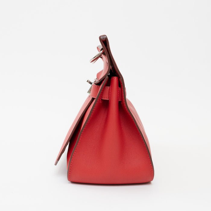 Hermes Rouge Swift Leather Jypsiere 28