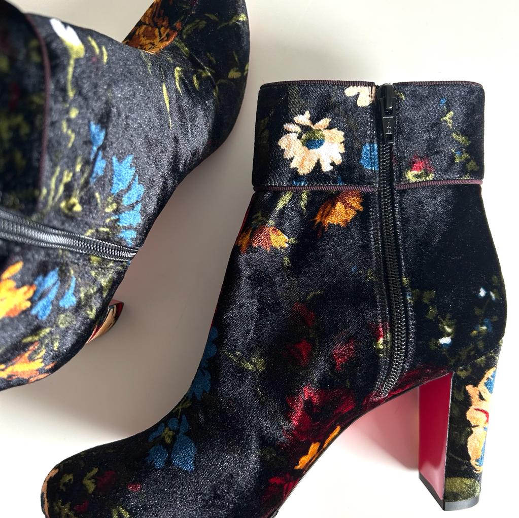 black boots with gold buttons