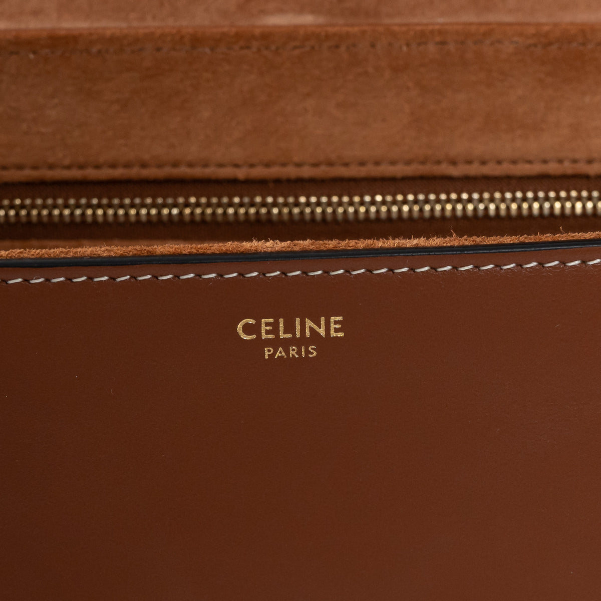 Celine Brown Smooth Leather Teen 16 Crossbody Bag