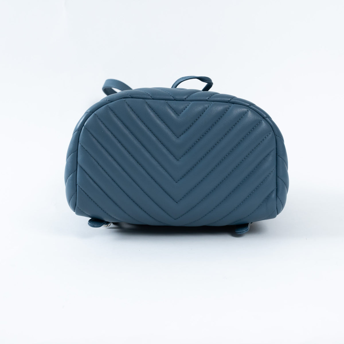Pre-Loved Chanel ™ Blue Lambskin Leather Chevron Urban Spirit Backpack