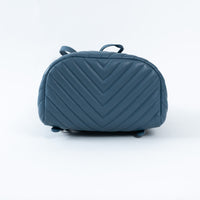 Pre-Loved Chanel ™ Blue Lambskin Leather Chevron Urban Spirit Backpack