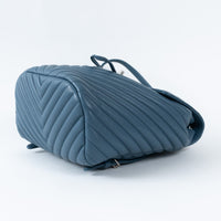 Pre-Loved Chanel ™ Blue Lambskin Leather Chevron Urban Spirit Backpack